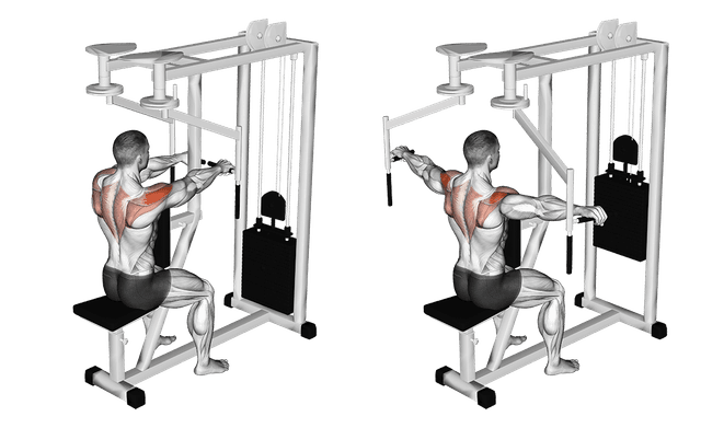 Pec deck inversé Pec deck inversé — exercice musculation