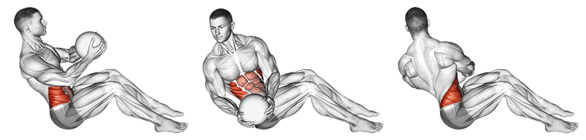 Russian twist Russian twist — illustration de l'exercice