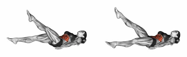 Ciseaux abdominaux Ciseaux abdominaux — exercice musculation