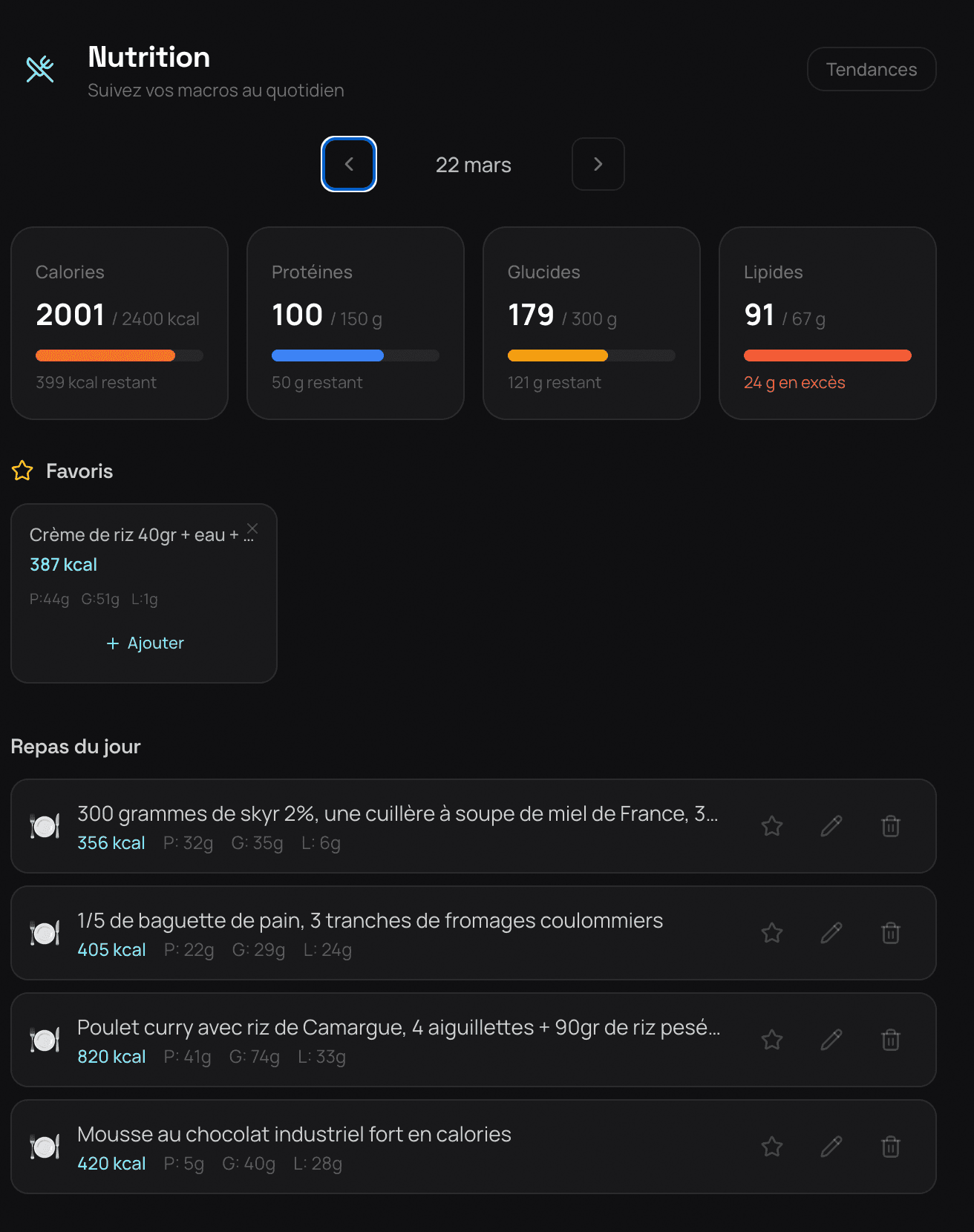 Loggez votre repas en 10 secondes